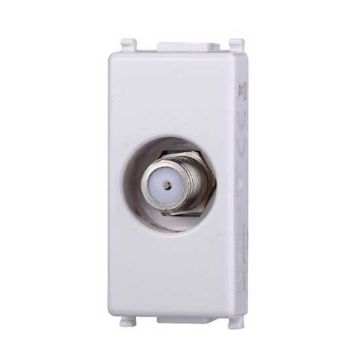 Tv & Sat socket screw type-F compatible Vimar Plana white color Ettroit EV2252