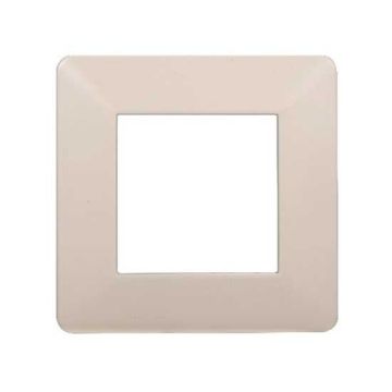 Plaque compatibles Vimar Plana 2 modules plastique couleur sable Ettroit EV83209