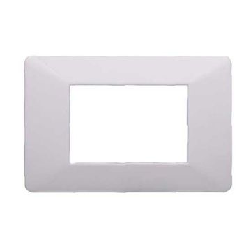 Plaque compatibles Vimar Plana 3 modules plastique couleur blanc Ettroit EV83301