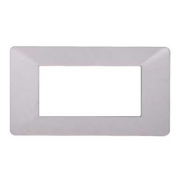 Compatible plate Vimar Plana 4 modules plastic white color Ettroit EV83401