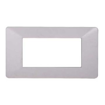 Plaque compatibles Vimar Plana 4 modules plastique couleur blanc Ettroit EV83401