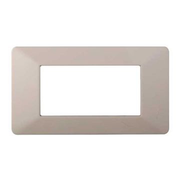 Compatible plate Vimar Plana 4 modules plastic sand color Ettroit EV83409