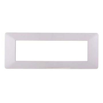 Placca compatibile Vimar Plana 7 moduli plastica colore bianco Ettroit EV83701