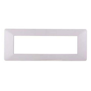 Compatible plate Vimar Plana 7 modules plastic white color Ettroit EV83701