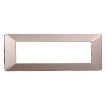 Kompatible Abdeckrahmen Vimar Plana 7 module kunststoff Bronze-Stahl farbe Ettroit EV83710