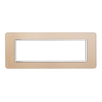 Kompatible Abdeckrahmen Vimar Plana 7 module Glas Gold Farbe