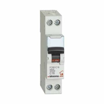 Switch magnethermic 1P+N C 16A - 4,5kA - 1M Bticino FC881C16