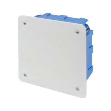 Boîte de jonction encastrée 105x105x50mm avec couvercle et vis de fixation IP40 FAEG - FG10255