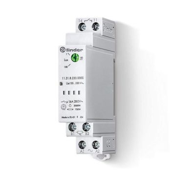 16A Light dependent relay - 1 pole NO screw terminal DIN connection Type 11.31 Finder 113182300000