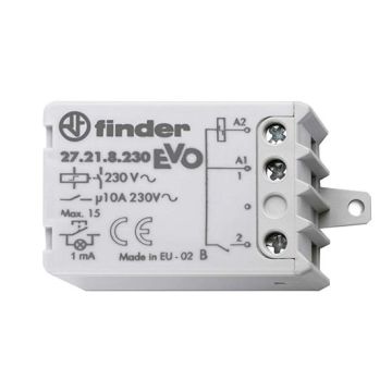 Télérupteur électromécanique interrupteur relais EVO 230V avec 1 ou 2 contacts NO avec limiteur de l'échauffement bobine Finder 27218230