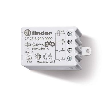 Télérupteur électromécanique EVO 230V avec alimentation commune des circuits bobine et 1 contact Finder 27258230