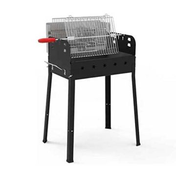 Ferraboli Barbecue Vertigo Eco au charbon de bois cuisson verticale avec bois Grille double 58x37cm et broche centrale de série