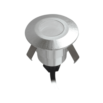 1W LED steplight recessed Century PAVI 70LM day white 4000K Ø40mm round satin aluminum IP65 IK06 - MP-014040