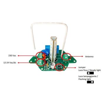 Carte de remplacement pour clignotant à LED antenne intégrée 12V/24V/230V