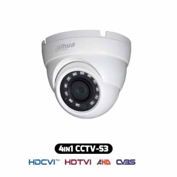 4IN1 Hybrid HDCVI Dome Camera 720p 1Mpx 2.8MM HAC-HDW1000M-S3