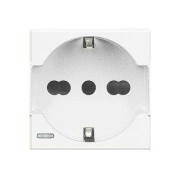 Bticino HD4140A16 Axolute series - Italian / German schuko socket 2P + T 16A - white