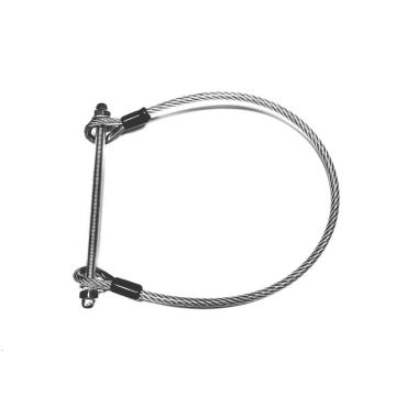 ASC400SS 400mm stainless steel anti-fall safety cable for swing gates with 200mm threaded bar