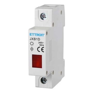Indicateur LED lumière rouge 230V 1-module DIN Ettroit JXB1D-16
