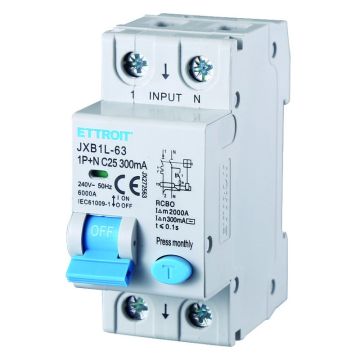 ETTROIT JX272563 Magnetotermico Differenziale 1P+N 25A 300mA 220V-6KA