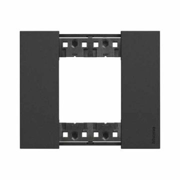 Abdeckrahmen Bticino Living Now 2 Module, farbe schwarz KA4802KG