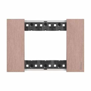 3 modules Bticino Living Now plate copper color KA4803ZM