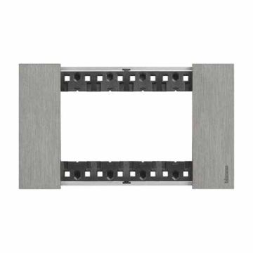 Abdeckrahmen Bticino Living Now 4 Module farbe Stahl KA4804ZG