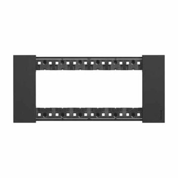 Abdeckrahmen Bticino Living Now 6 Module farbe schwarz KA4806KG