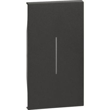 Lightable cover BTicino Living Now 2 modules - black KG01M2
