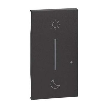 Lightable covers Bticino Living Now “Night&Day” symbol for wireless scenario control 2 modules black KG41M2