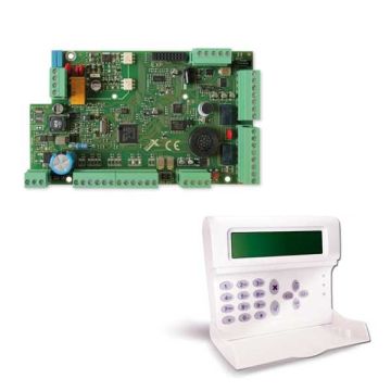 AMC Kit allarme ibrido filare + wireless 8 zone centrale X824 + tastiera K-LCD KIT197