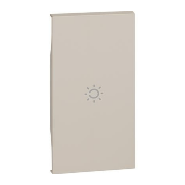 Cover illuminabile BTicino Living Now con simbolo luce 2 moduli - sabbia KM01M2A