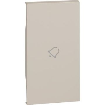 Couvercle éclairable BTicino Living Now avec symbole de cloche sable 2 modules - sable KM01M2D