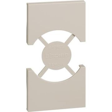 Cover Bticino Living Now for schuko socket 2 modules - sand KM03