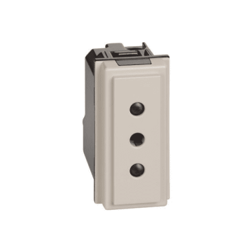 Socket BTicino Living Now centre distance 19 mm 1 module - sand KM4113