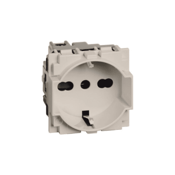 Socket BTicino Living Now german standard in two centre configuration 2 modules - sand KM4140A16
