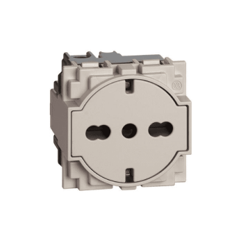 Socket BTicino Living Now german and italian standard flat socket 2 modules - sand KM4140A16F