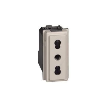 Socket BTicino Living Now 16A 1 module - sand KM4180