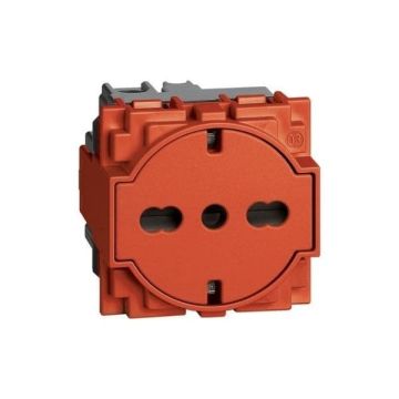 Steckdose BTicino Living Now deutscher und italienischer ftandard flachsteckdose 2 module - rot KR4140A16F