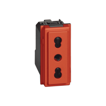 Socket BTicino Living Now 16A 1 module - red KR4180