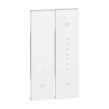 Dimmer covers Bticino Living Now consisting of two 1-module pieces 2 Modules white KW19