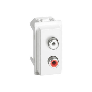 Module BTicino Living Now double RCA 1 module - blanc KW4269R