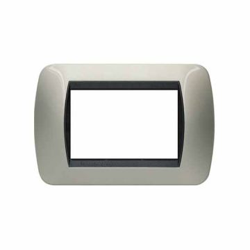 Placca Living International 3 moduli - Titanio chiaro L4803TC