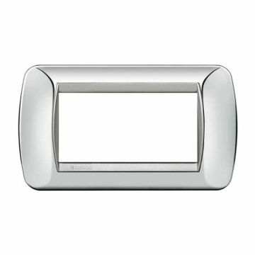 Placca Living International 4 moduli - Chrome L4804CT