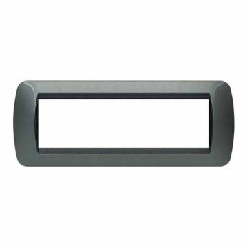 Cover plate Living International 7 modules - Dark steel L4807AC