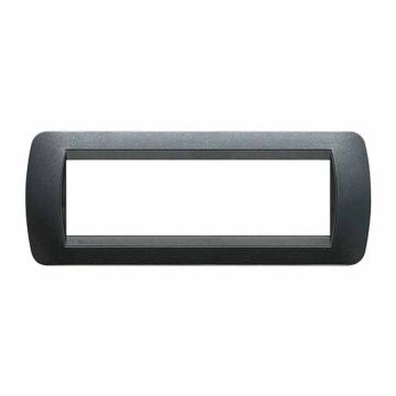 Cover plate Living International 7 modules - Dark Steel L4807PA