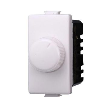 Dimmer regolatore a manopola compatibile Bticino Livinglight per carichi resistivi 100W-1000W colore bianco