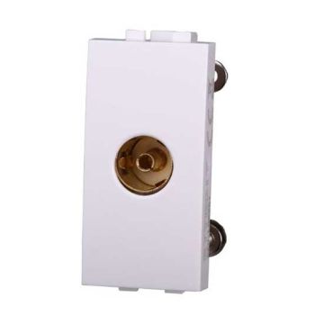 Tv coaxial socket compatible Bticino Livinglight female connector white color