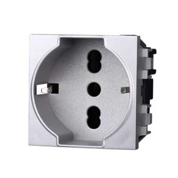 Schuko socket compatible Bticino Livinglight 2P+T 10/16A 250V tech color