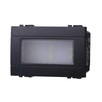2.4W LED steplight recessed 220V warm white 3000K compatible Bticino Livinglight black color