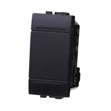 2-way switch 1P 16A compatible Bticino Livinglight black color
